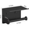 Self-adhesive toilet paper holder with phone shelf, stainless steel wall-mounted toilet paper roll holde