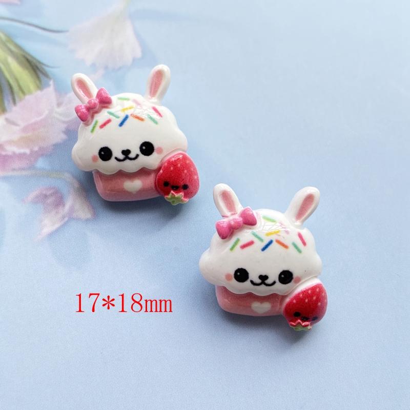 30Pcs Cute Mixed Cartoon Ice Cream/Animal Flat Back Resin Cabochons Scrapbooking DIY Jewelry Craft Decoration Accessorie H200