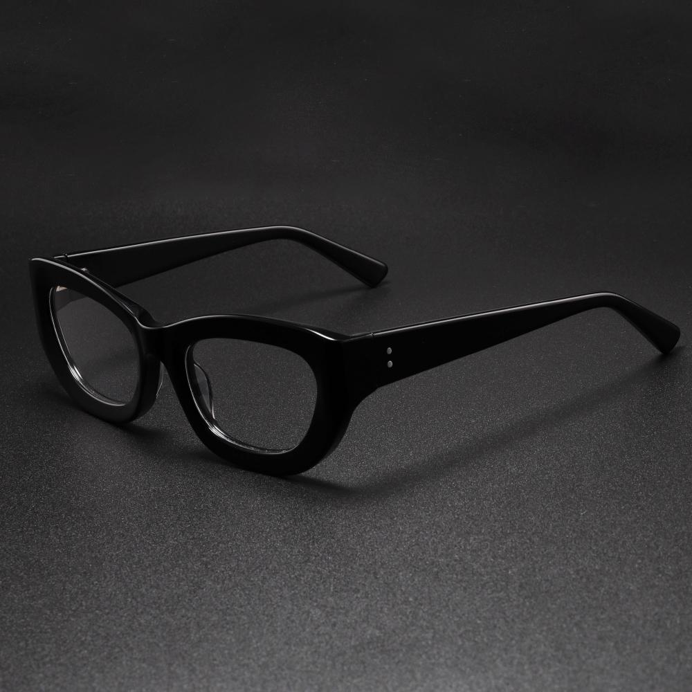 

Luxury Thick Mixed Acetate Cat Eyes Women Trendy Optical Eyewear Stylish Shield For Men lentes de sol
