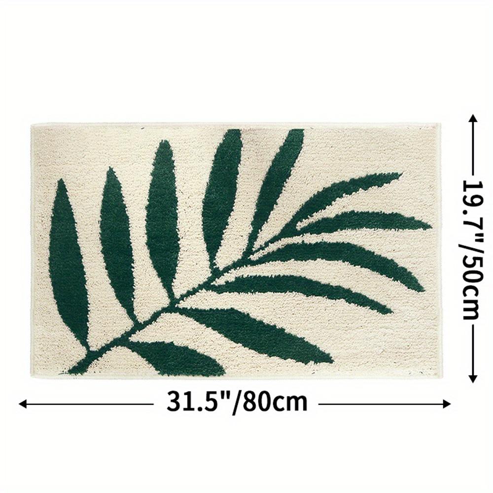 Green Leaf Carpet Soft Absorbent Floor Mat Bathroom Mat Toilet Door Mat Rug For Bedroom Outdoor Carpet Home Decoration