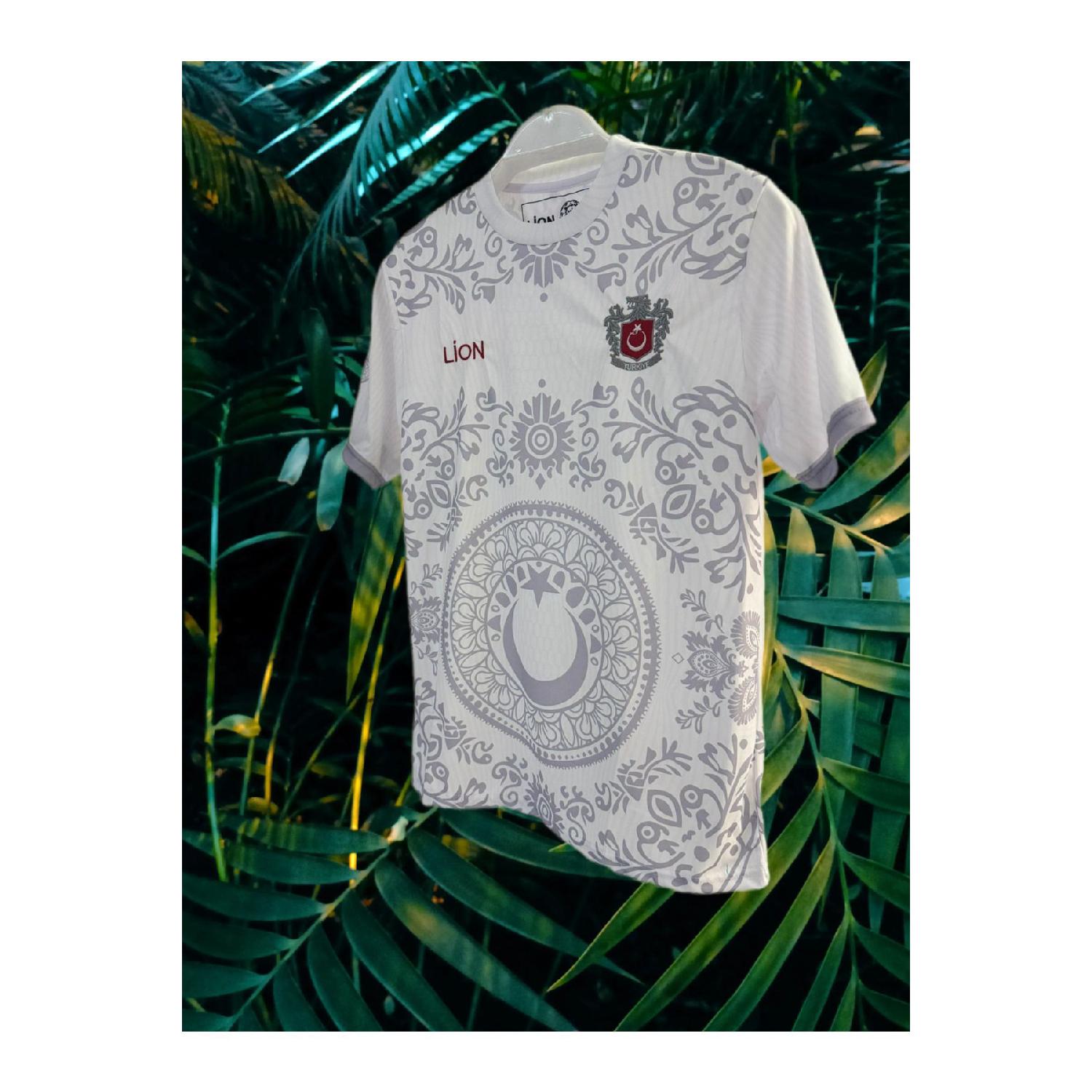 

Джерси белого серого волка с турецким флагом Турции (Вверх) S чистый