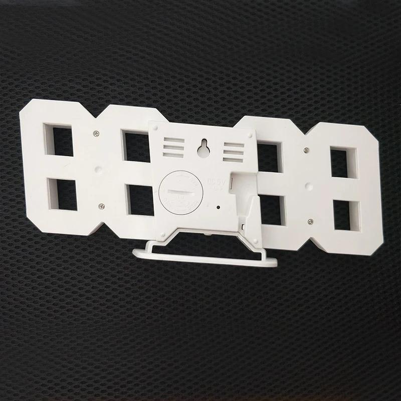 Outdoor Camping Desktop 3D LED Digital Clock, Luminous Fashion Clock, Multifunctional Creative USB Plug-In Electronic Clock