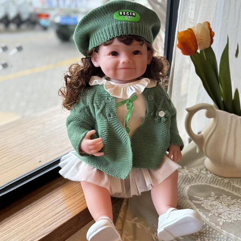 Large 55cm Full Vinyl Simulation Reborn Baby Doll Toy For Children 1pcs