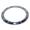 Ceramic Watch Bezel Ring 38mm Watch Bezel Insert Replacement Parts Accessory for Watchmaker Blue Base Red Digit