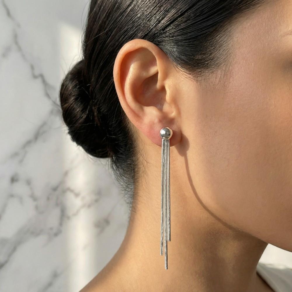 Trendy Style Charm Metal Earrings Light Luxury Ear Pendant  Ladies Accessories