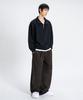 LEMAIN SECOND Single-Pleat Wide Corduroy Elastic Pants [Brown]