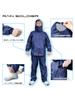 Fukutoku Sangyo Regenmantel Ober- und Unterteil Set 8L Marineblau Unisex Wasserdichte Regenbekleidung RAIN SOLDIER Herren Damen