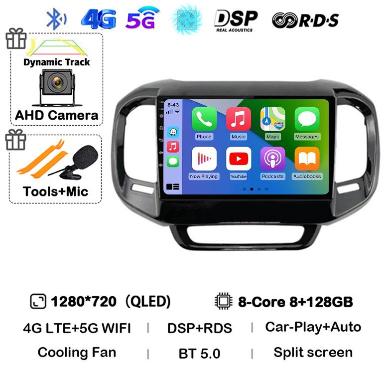 Android 14 Carplay Car Radio For FIAT Toro 2017 2018 2019 2020 2021 Auto Multimedia Video Player GPS Stereo 4G WIFI 360 Camera
