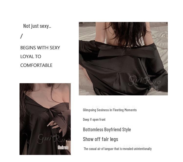 Sexig enfärgad lös passform pyjamas set - Plusstorlek bekväma hemmakläder