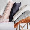 Set of 2 100%Linen Soft Breathable Pillowcase Decorative Square Throw Pillow Cover Various Size for Bed Couch Sofa Envelope