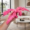 Gift for Dragon Lovers Flying Toy with Movable Joints, 3D Printed Realistic Articulated Figurine Model, PLA Ornament Office And Home Display Flexible