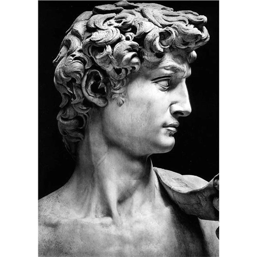 Scultura moderna Pittura su tela Graffiti Stampe artistiche Apollo Marmo David Popolo Poster Immagine di arte della parete per la decorazione della casa della Galleria