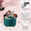 Makeup Brush Holder Organizer,360° Rotating Makeup Brush Organizer,5 Slot Make Up Brushes Cup for Cosmetics, Nail Polish