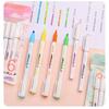 Zestaw 6 szt. Miękka Końcówka Kolory Makaronowe Zakreślacz Kawaii Markery Długopisy DIY Album na Zdjęcia Dziennik Fluorescencyjny Kolekcja Japońskie Artykuły Papiernicze
