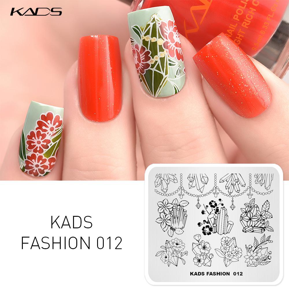 KADS Fashion 012 Nail Art Stamping Plates Manicure Stamping Plate Template Image Plates For DIY Tools Nail Decoration