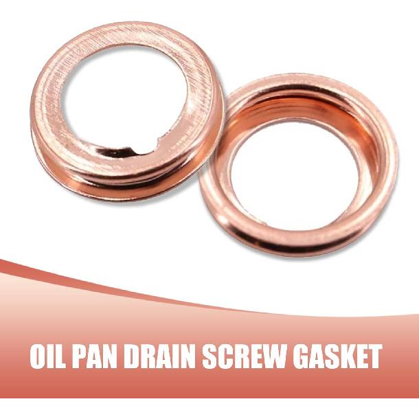 12 PCS Oil Drain Plug Gasket, Anti-Leak Oil Drain Plug Washer, Automotive Copper Crush Washer Seal, OE #11026-01M02, for Nissan Sentra Rogue Xterra