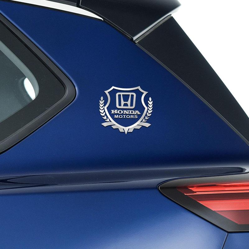 Car Badge Body Side Metal 3D Emblem Ears of Wheat Sticker Decal Auto Exterior Accessories For Honda Fit Mugen Insight Type VTEC Vezel Fit XRV CRV HRV