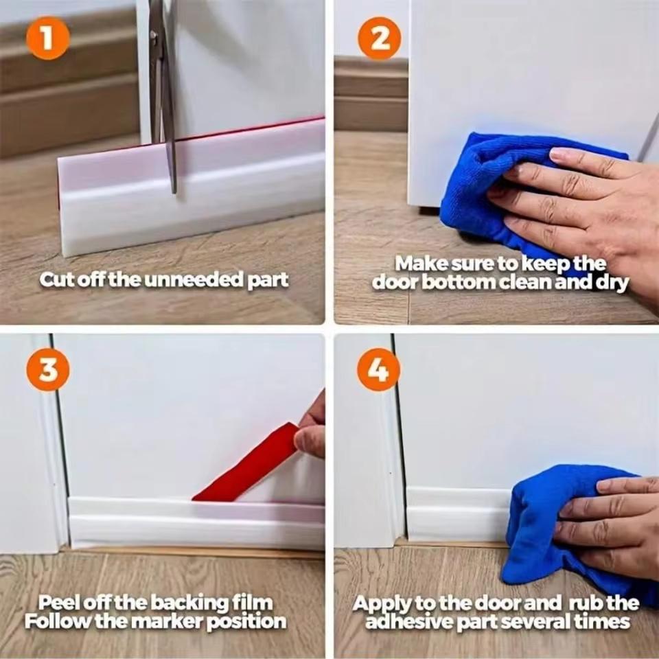 1 Stück 1m/39,37 Zoll Türbodendichtung Dichtungsstreifen Untertür Wetterleiste Dichtungsstreifen Zugluftstopper Türdichtung Kaltblocker Win
