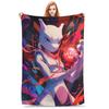 1PC Pokemons Theme Anime Mewtwo Home Room Decorations Winter Blankets for Adults Bedding Home Interior Sofa Knee