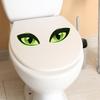 Luminous Green Eyes Bathroom Toilet Home Background Beautification Sticker