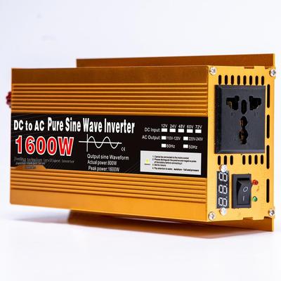 Onduleur à onde sinusoïdale pure: Convertisseur d'énergie solaire 12V/24V vers 220V, 1600W/2200W/3000W