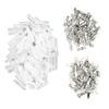 Spade Crimp Terminals Female Male 50Pcs/Each with 100Pcs Insulating Sleeves 2.8mm Silver