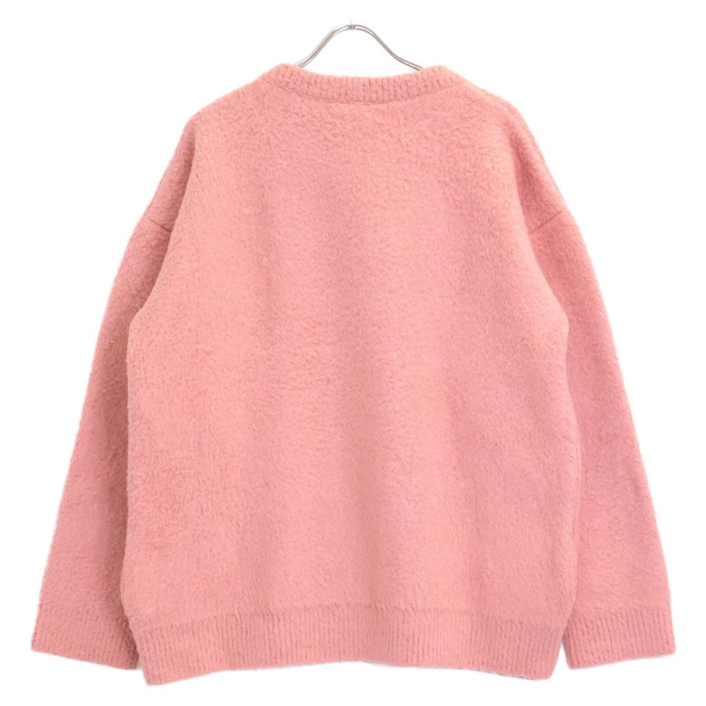 Celine ×Scott Reeder 22 Stainless Steel 2A23W526Q Bright Pink Artist-Brushed Oversized Knit Pullover Tops M pinkUsed
