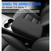 WinDu For Tesla Model 3 Model Y Armrest Cover Center Console Cover Non-Slip TPE Armrest Protector 2016-2024 Model 3 Model Y Interior Accessories