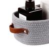 Small Storage Basket with Handle Small Woven Basket Pets Decorative Shelf Organizer Home Office Mini