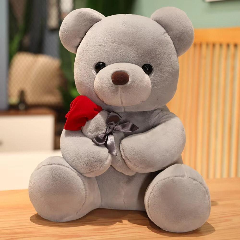 Stuffed Animal Rose Bear Plush Toy Cartoon Bear Plush Toy Hug Bear Plush Doll  Home Decor