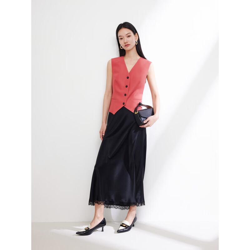 EP YAYING Women's Wool Blend Jacquard Vest