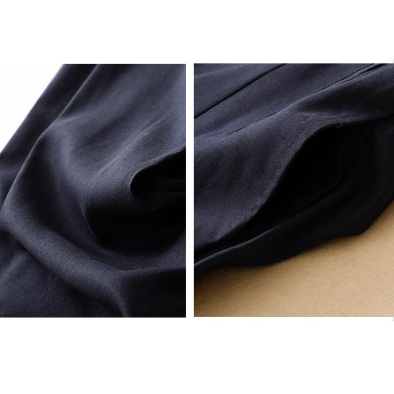 DIMANAF 2026 Summer New Plus Size Women Long Pants Cotton Linen Vintage Loose Elastic Waist Casual Lady Bottoms Clothing