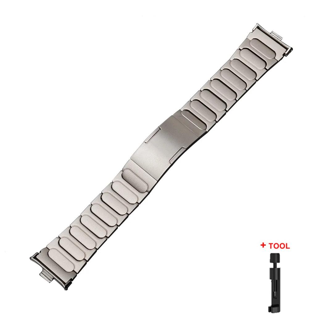 New Titanium metal Watch Strap For Xiaomi mi Band 9 Pro/8 Pro Luxury metal replacement strap For Redmi Watch 6 5 4 Watchband