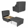 Fold-out Armchair for Sleeping KIMO Container Family Furniture Hunter Dark Grey