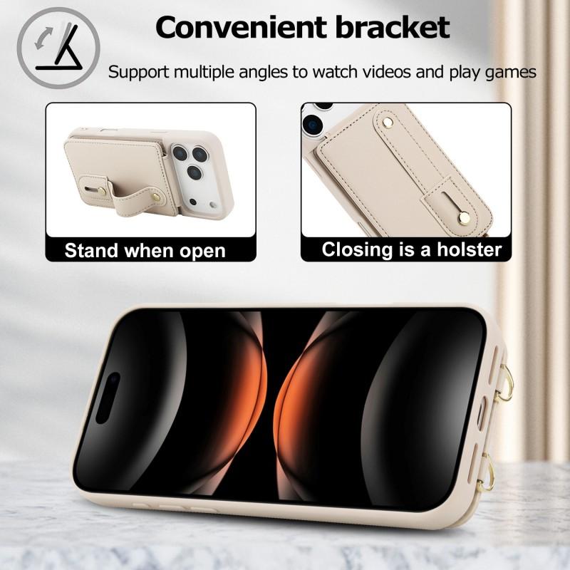 Slim Shockproof Phone Case With Crossbody Strap IPhone 17 Pro Max Silicone Back Cover Anti-Drop Protection Multiple Colors