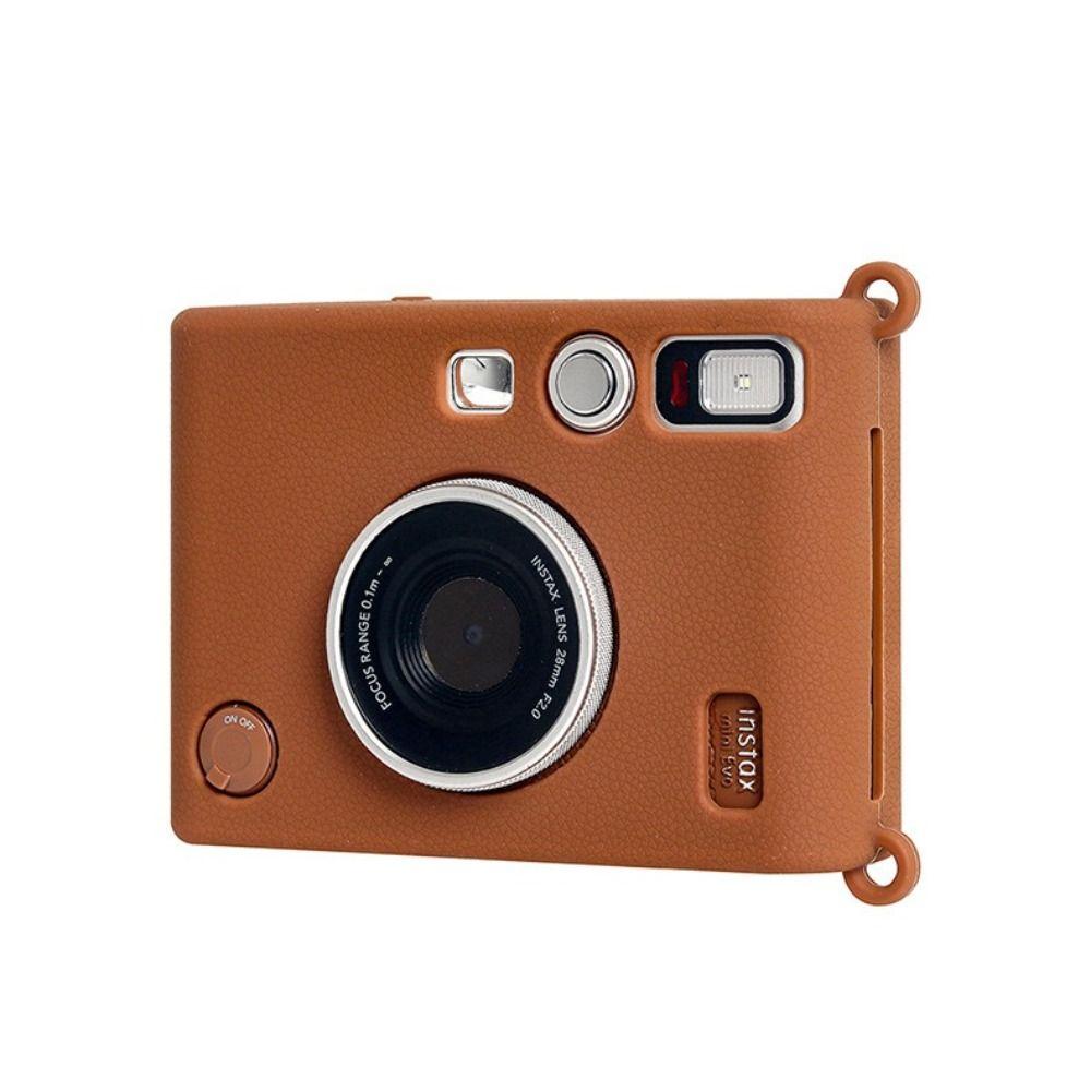Solid Color Silicone Protective Cover for Fujifilm Instax Mini EVO Instant Camera Case Accessories Soft Shell Leather Protector