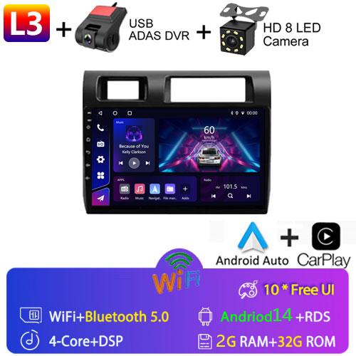 9" For Toyota Pickup Land Cruiser LC 70 79 Series 2007-2020 Android 14 Autoradio Wireless Carplay Multimedia Player Radio DVD
