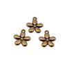 Simple Flower Charms Antique Alloy Pendants For Minimalist Floral Jewelry