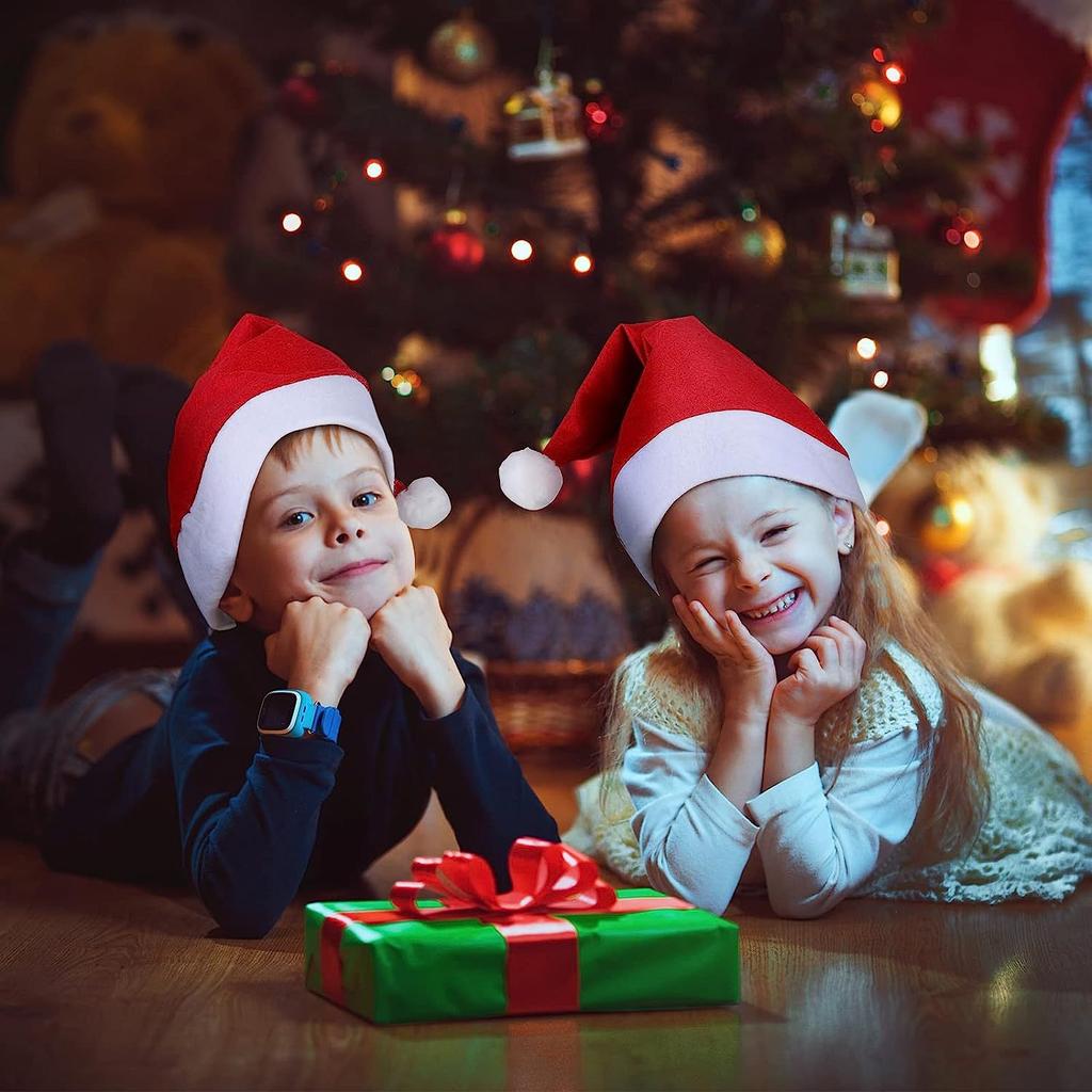 10/Stk. Kinder Erwachsene Weihnachtsmützen Damen Herren Rote Weihnachtsmann Weihnachtsmützen Fröhliche Weihnachten Mützen Neujahrsparty Deko Navidad Zubehör
