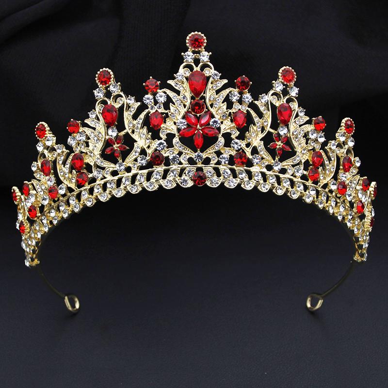 Luxury Flower Crystal Tiaras and Crowns for Bride Women Elegant Bridal Wedding Crown Hair Jewelry Party Prom Accessories