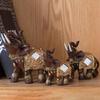 Traditional Chinese Feng Shui Lucky Elephant Statue Resin Animal Sculpture Elephant Figurine Ornament Home Decoration