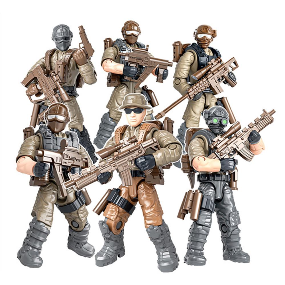 World War 2 WW2 Army Military Soldiers SWAT Special Force Figures Building Blocks Bricks Model DIY Assembly Bricks Toys For Kids