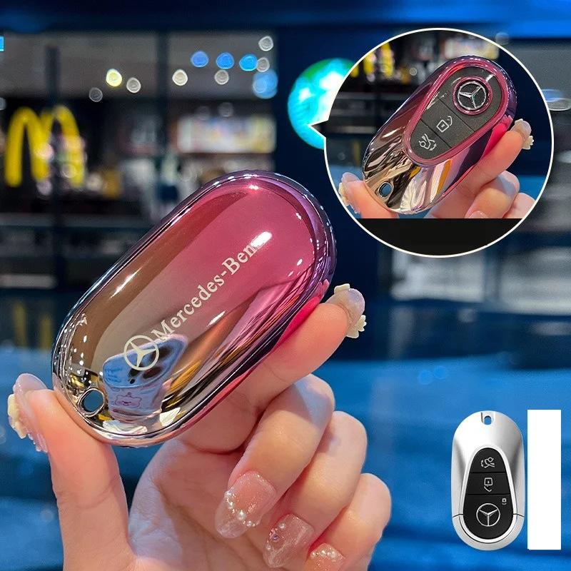 

Car Sticker New TPU Car Key Case Cover Protector Holder Shell for Mercedes Benz 2022 C S Class W206 W223 S350 C260 C300 S400 S45
