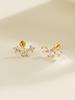 Minimalpiercing [0.8Mm] 14K Internal Moissanite Diamond Triple Curve Labret Piercing Earrings