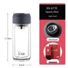 Xinuo Portable Double-Wall Glass Tea Infuser Bottle