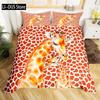 Cute Giraffe Bedding Set Full Size 3pcs with 1 Duvet Cover 2 Pillowcases Animal Bedding Set for Kids Boys Girls Room Decoration
