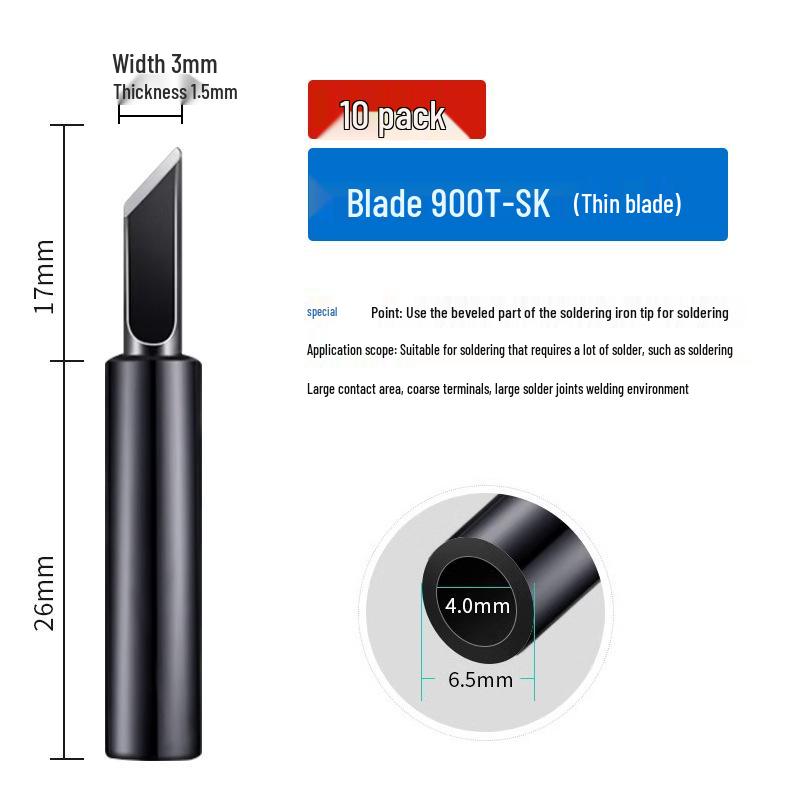 936 Internal Heating Soldering Iron Tip, Constant Temperature, Chrome & Black Diamond, Lead-Free