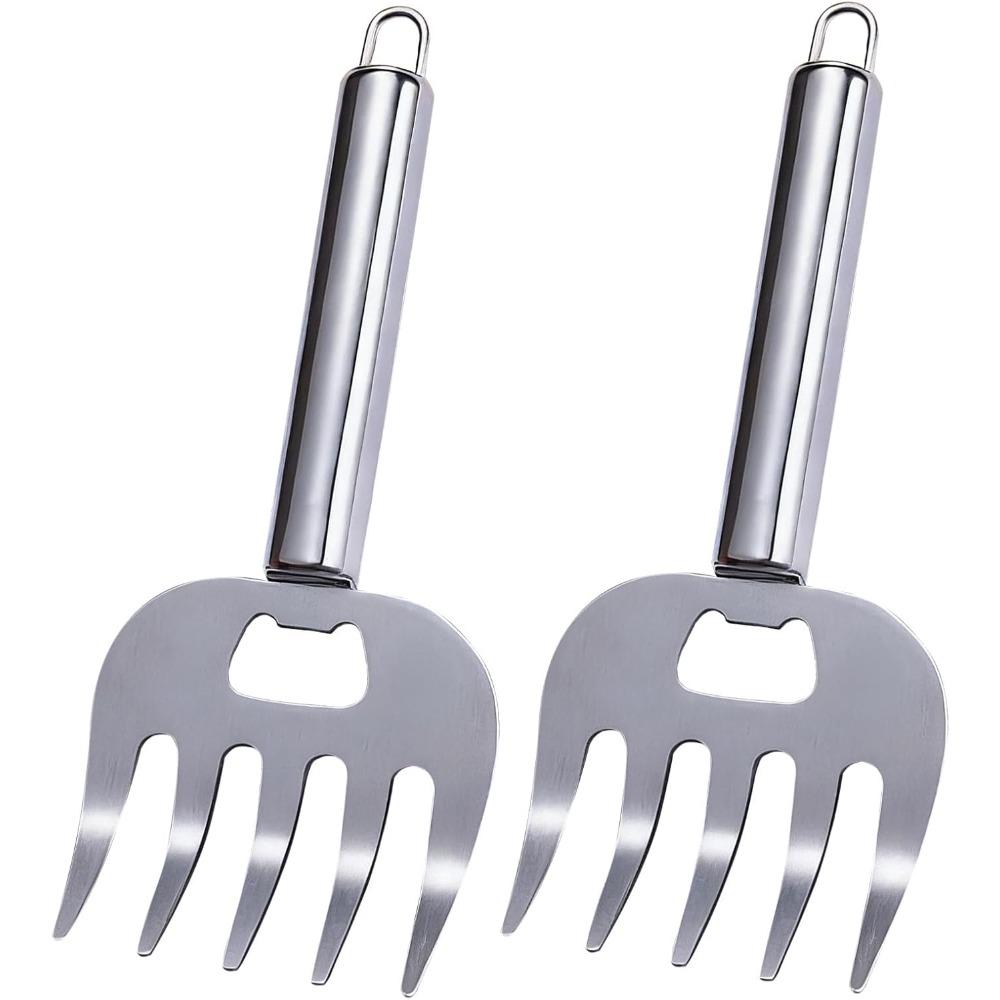 Stainless Steel Pulled Pork Tools for Shredding Meat, Sharp Stainless Steel Food Shredding Fork, Meat Shredder Claws, 7.2 inches, 2 Piece