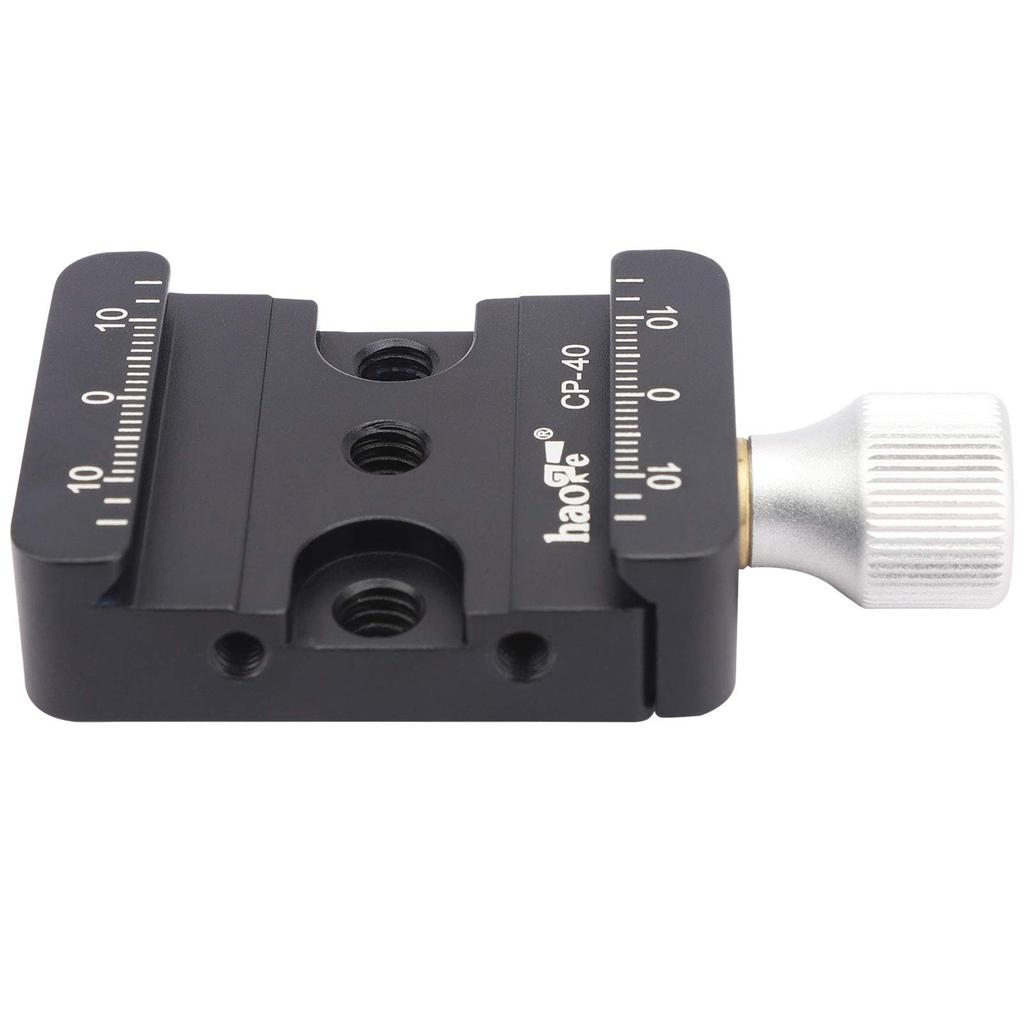 Haoge DSLR and Mirrorless Camera Quick Release for Standard Conversion DJI Ronin ZHIYUN Crane Weebill S and Manfrotto Tripod Ball Heads CP-40 Clamp,