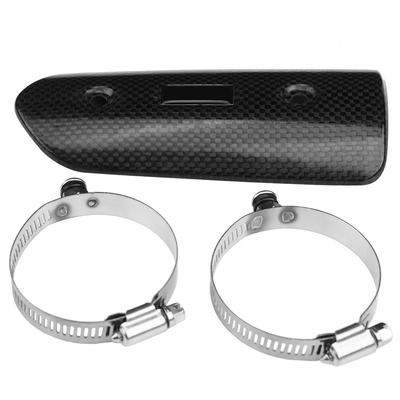 Motorrad Universal Carbon Fiber Auspuff Mittelrohr Hitzeschild Schutz Abdeckung Schutz